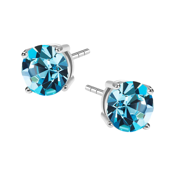 Kolczyki srebrne ze szkłem