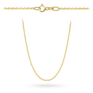 Łańcuszek złoty - splot rolo diamentowany 60 cm
