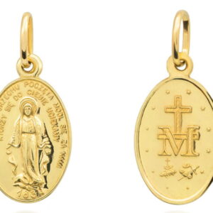 Medalik złoty cudowny zawieszka mały pr. 375